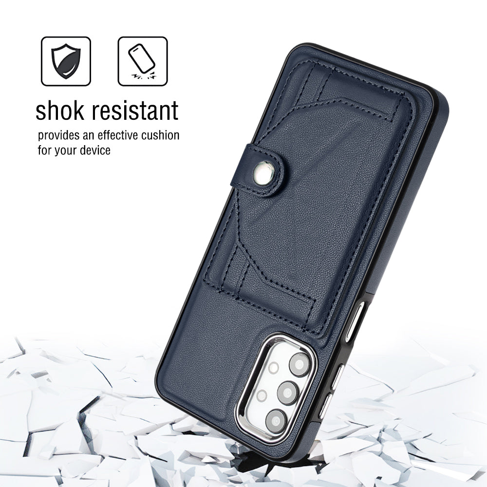 YB Leather Coating Series-4 Card Slots Case for Samsung Galaxy A32 5G M32 5G Kickstand PU Leather TPU Phone Cover YB Leather Coating Series-4 Card Slots Case for Samsung Galaxy A32 5G M32 5G Kickstand PU Leather TPU Phone Cover